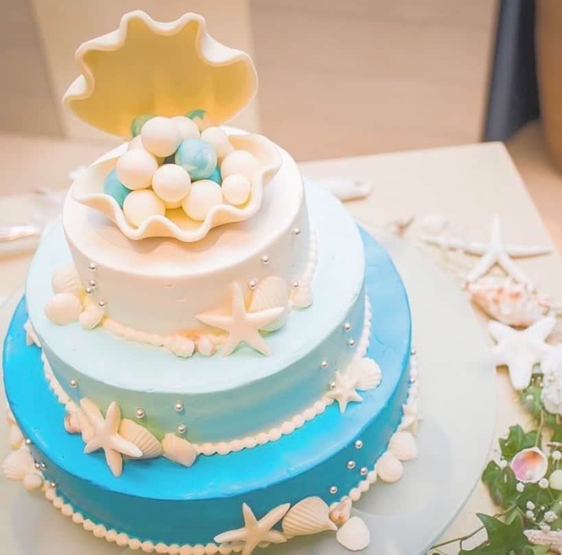 海 結婚式 ケーキ